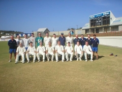 Team photo at Beajour Stadium. Late umpire Peter White (lurgan) also in photo.