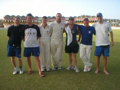 Keith Morrison, Ian Morrison, Simon Stokes, Jonny Terrett, Gareth McKee, Michael Turkington & Colin Andrews at Beajour Stadium St Lucia