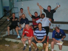 Sam Beckett, DK,Graeme Hunter, Andy Clement, Michael Ross, Chris Yeates, Gavin Rogers, Hendy Wallace & Alan Waite @ Tapeball game. (Speighstown)