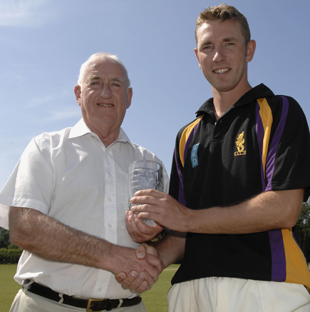 MOM Andrew White with NCU Chairman Billy Boyd