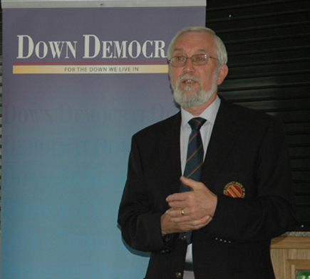 NCU President Ivan Anderson thank the sponsors at the NCU Senior Cup draw