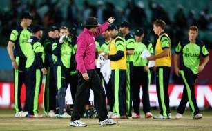 Associate cricket washed out in every way.