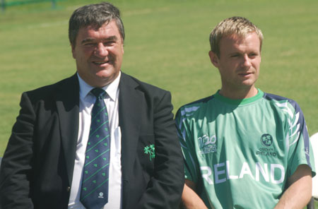 Ireland Team Manager Roy Torrens and Captain William Porterfield